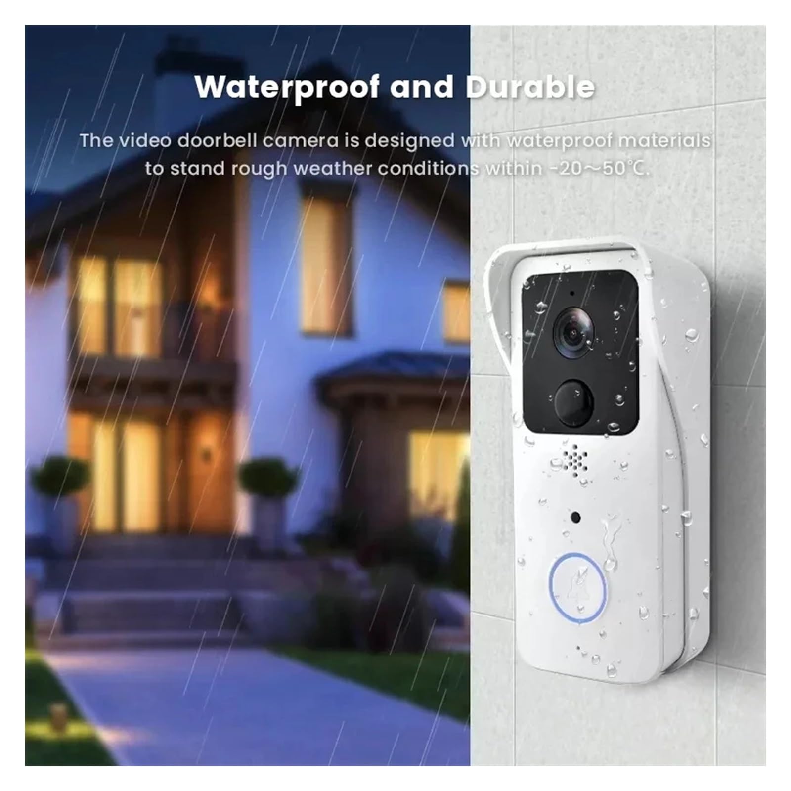 Telecamera di sicurezza con campanello video wireless intelligente