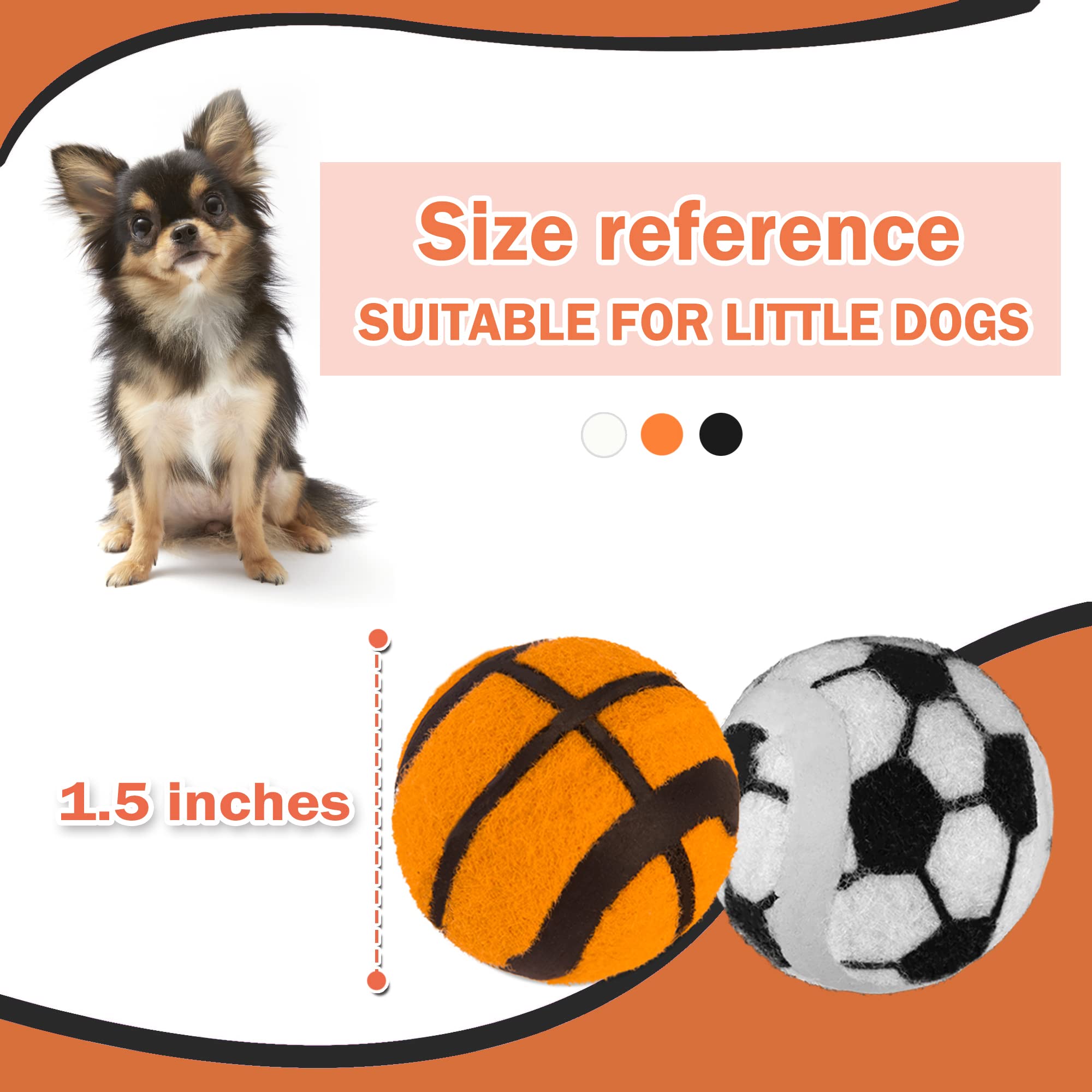 NICERINC PET X-Small Dog Tennis Balls Dog Toys Ball 1.5