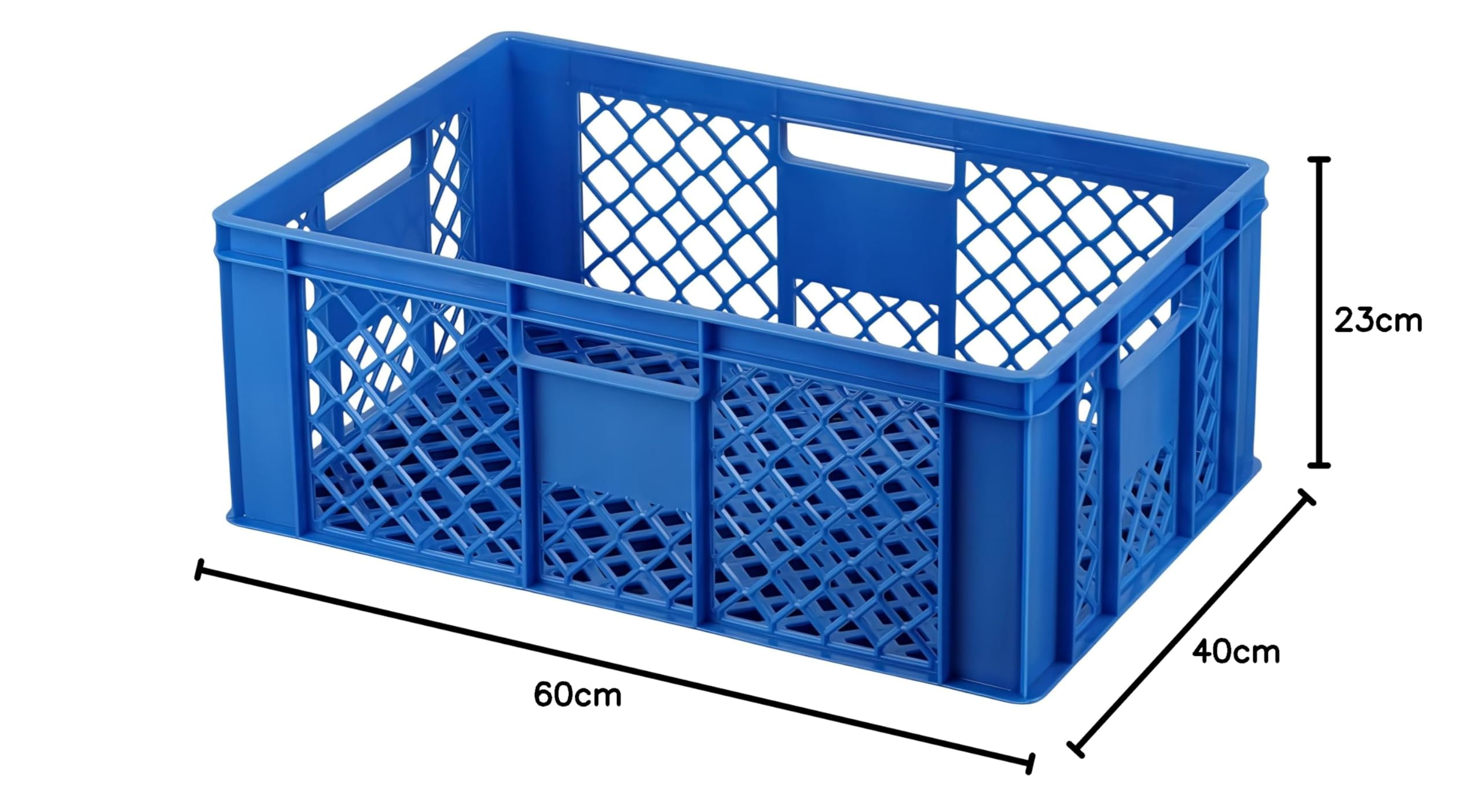 Logiplast 4 Stück Bäckerkisten Brotkisten 600 x 400 x 230 mm in blau