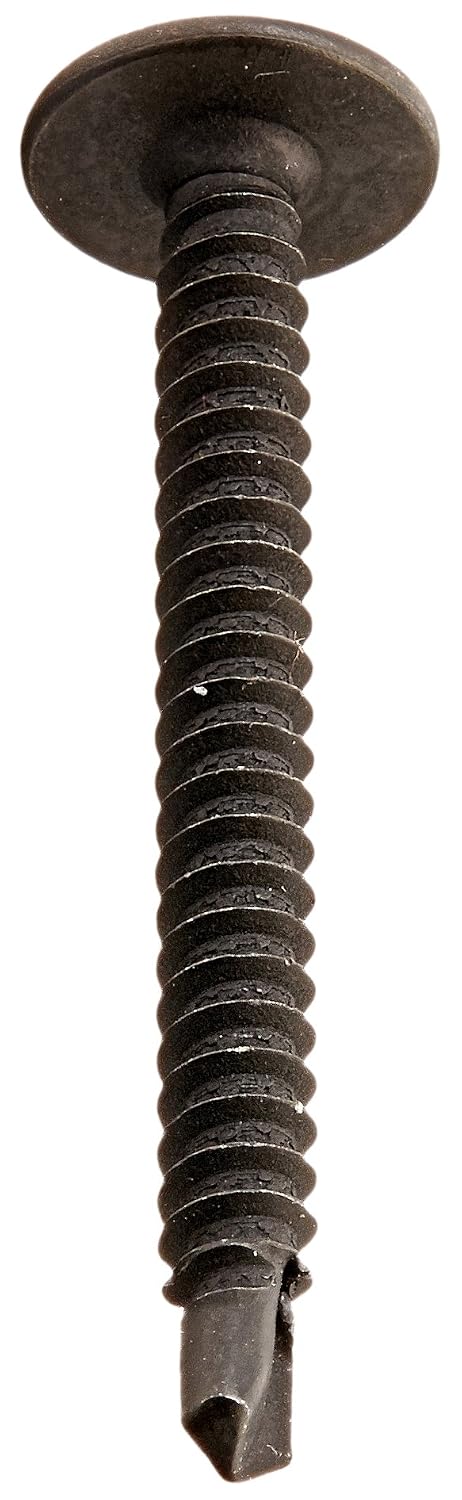 Small Parts 0826KPMB Steel Self-Drilling Screw, Black Phosphate Finish, Modified Truss Head, Phillips Drive, #2 Drill Point, #8-18 Thread Size, 1-5/8" Length (Pack of 50)