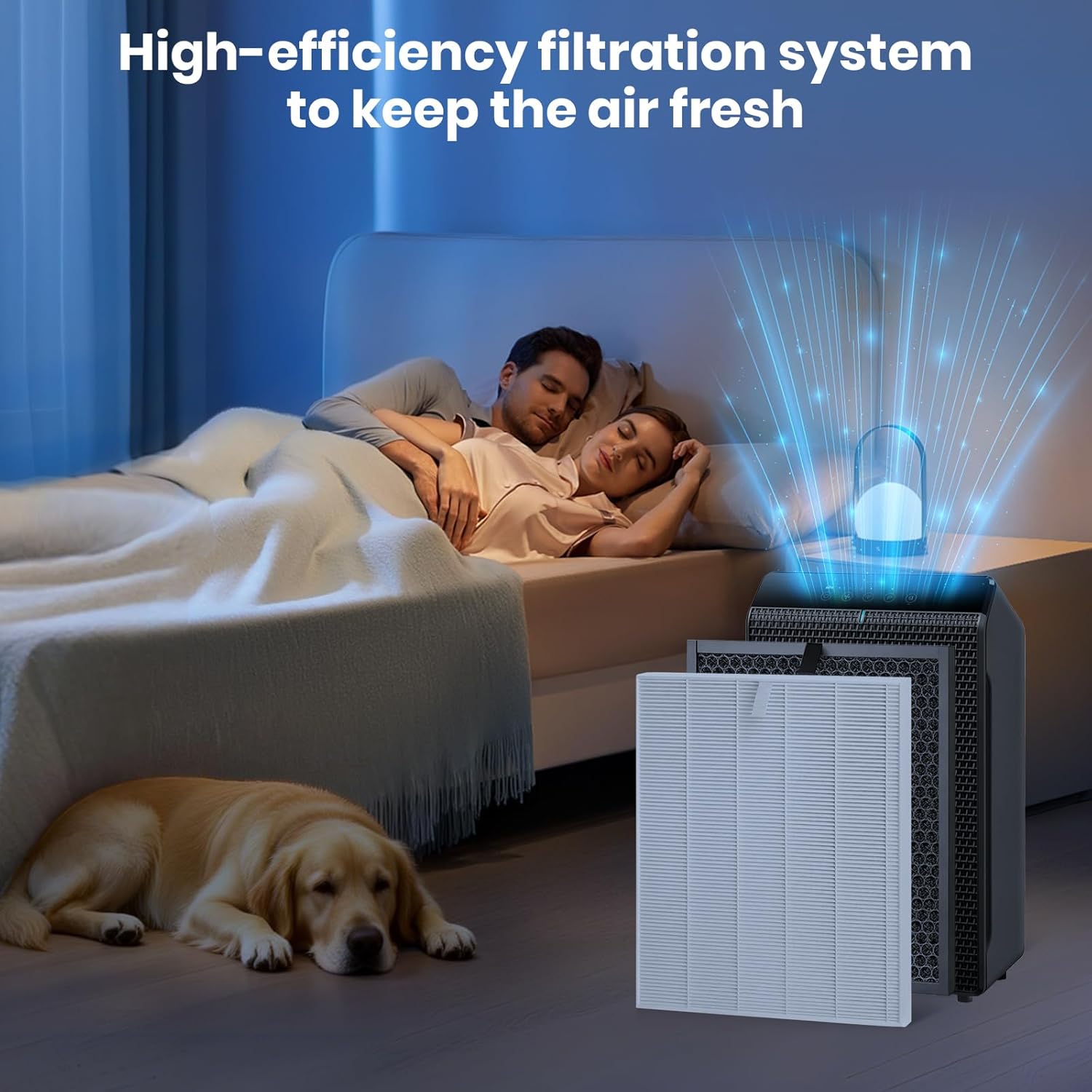 5510 5520 Replacement Filter Q Compatible with Winix 5510 and 5520 PlasmaWave Air Purifier,Activated Carbon Filter Combo pack, HEPA+ Activated Part# 1712-0123-00, 2 pcs - Image 5