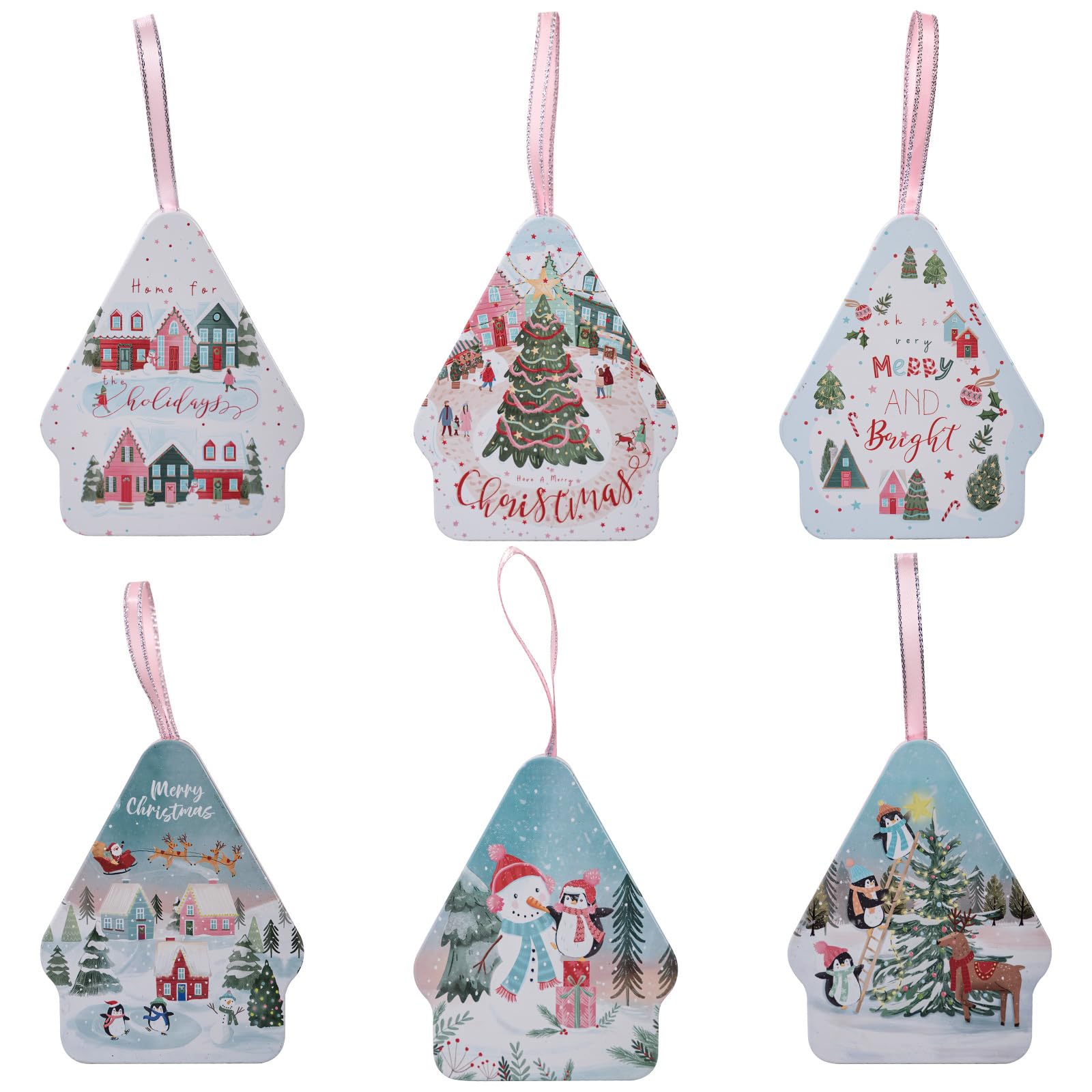 Boîtes cadeaux de Noël en étain à offrir remplies de chocolats pour les fêtes