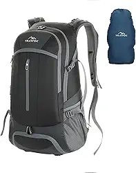 TRAWOC Mochila de viagem FALCON 40L para homens e mulheres, mochila com capa de chuva, caminhadas, viagens, LHK005