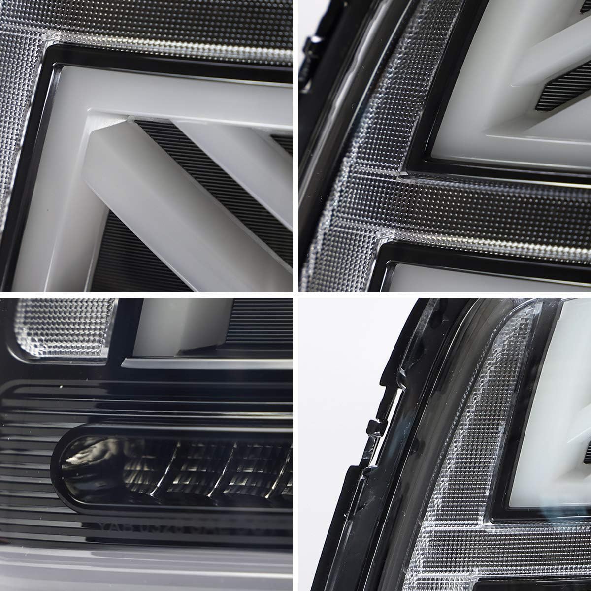 VLAND LED Tail Lights Compatible with BMW Mini Cooper R56 R57 R58 R59 2007-2014 Hatchback/Convertible/Clubman w/Sequential Turn Signal, L+R Sides Pairs (Clear Lens)