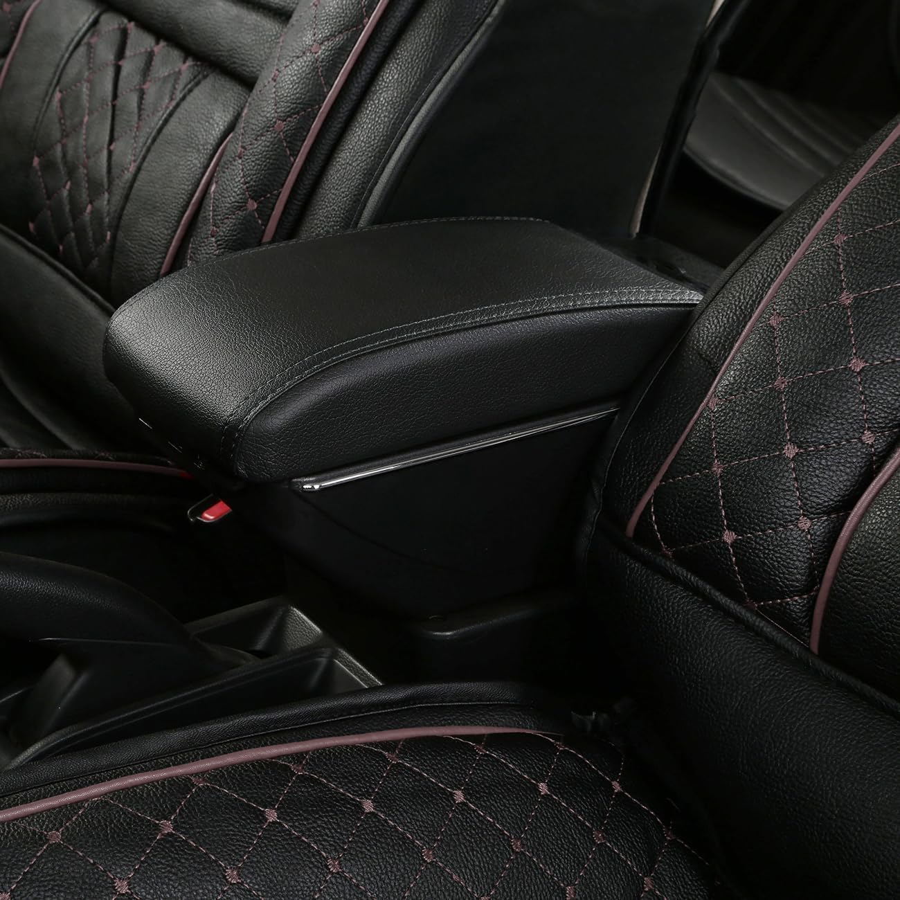Bracciolo per Fiat 500X, Bracciolo Console Centrale Poggiabraccio Braccio Portaoggetti Doppio Spazio di Archiviazione.