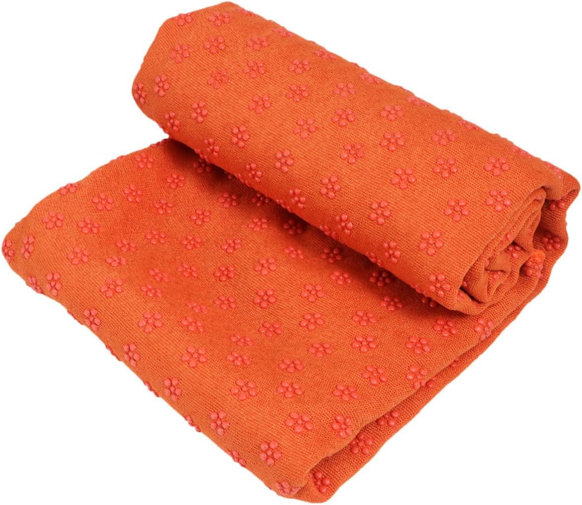 Milisten Slip Fitness Mat with Dense Plum Blossom PVC Particles Lightweight Non Yoga Mat for and Exercise Orange Sports Blanket for Relief and Easy Carry