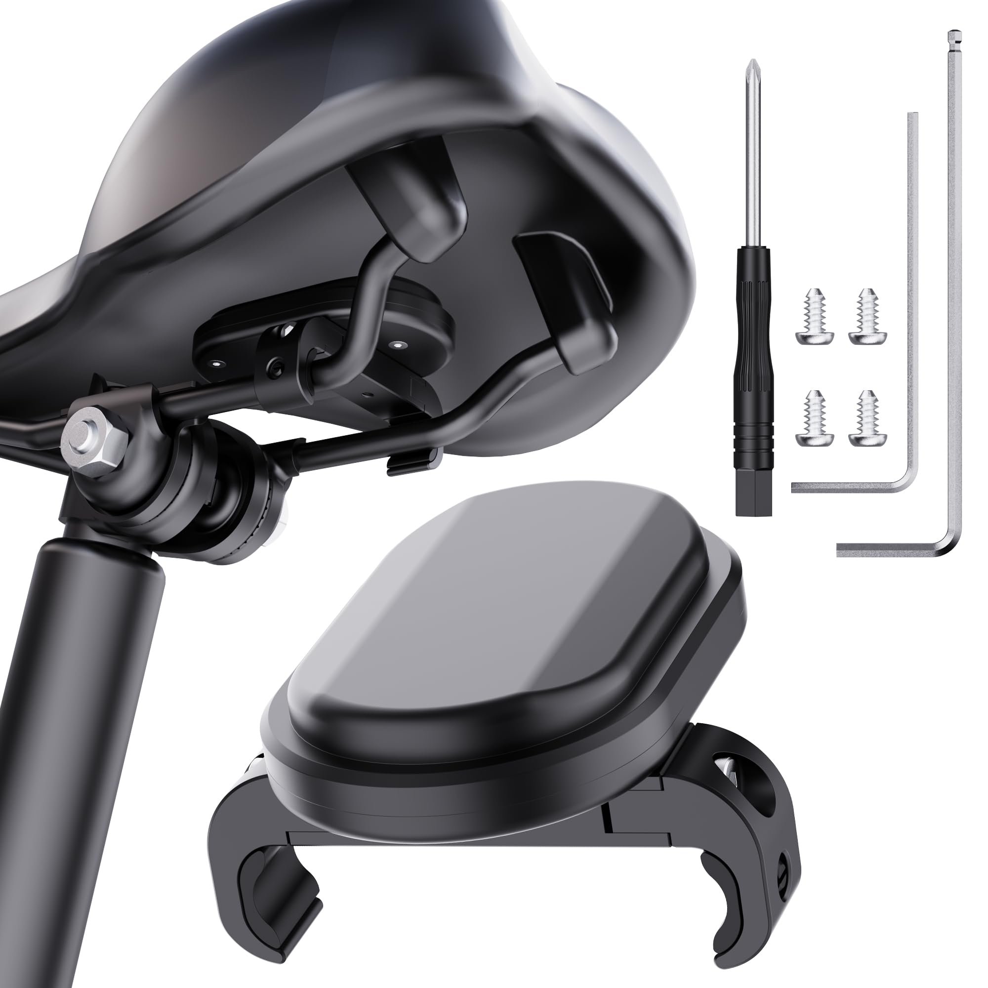 DDJ Bike Mount Compatible with Samsung Smart Tag 2/Moto Tag/AirTag Case, Hidden Under Bicycle Seat, Waterproof Anti-Theft Bike GPS Tracker Mount with Tools for Mountain Bikes, Electric Bicycle