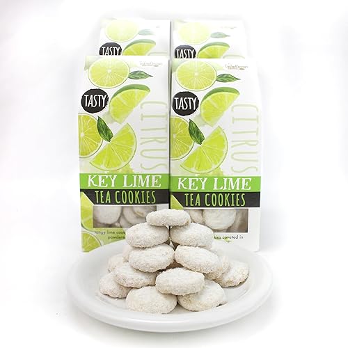 Too Good Gourmet Paquete de 6 galletas Key Lime Tea | Horneadas suaves a la perfección | Cobertura de azúcar en polvo | Gran regalo