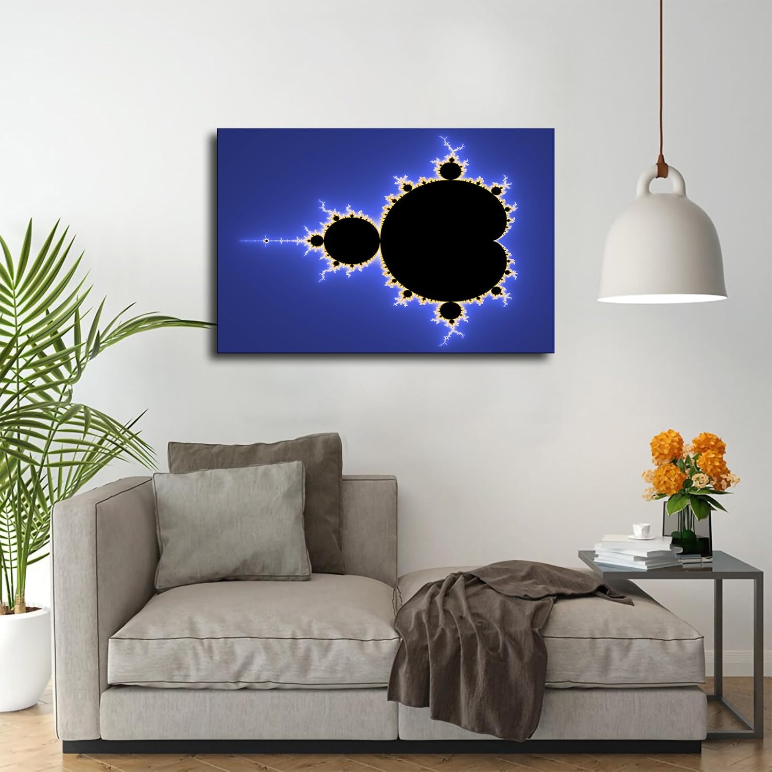 PemzYb High School Mandelbrot Set Math Poster Wall Art Canvas Painting HD Picture Print for Modern Family Living Room Bedroom Background Wall Decor (12×18inch No Framed) image 4