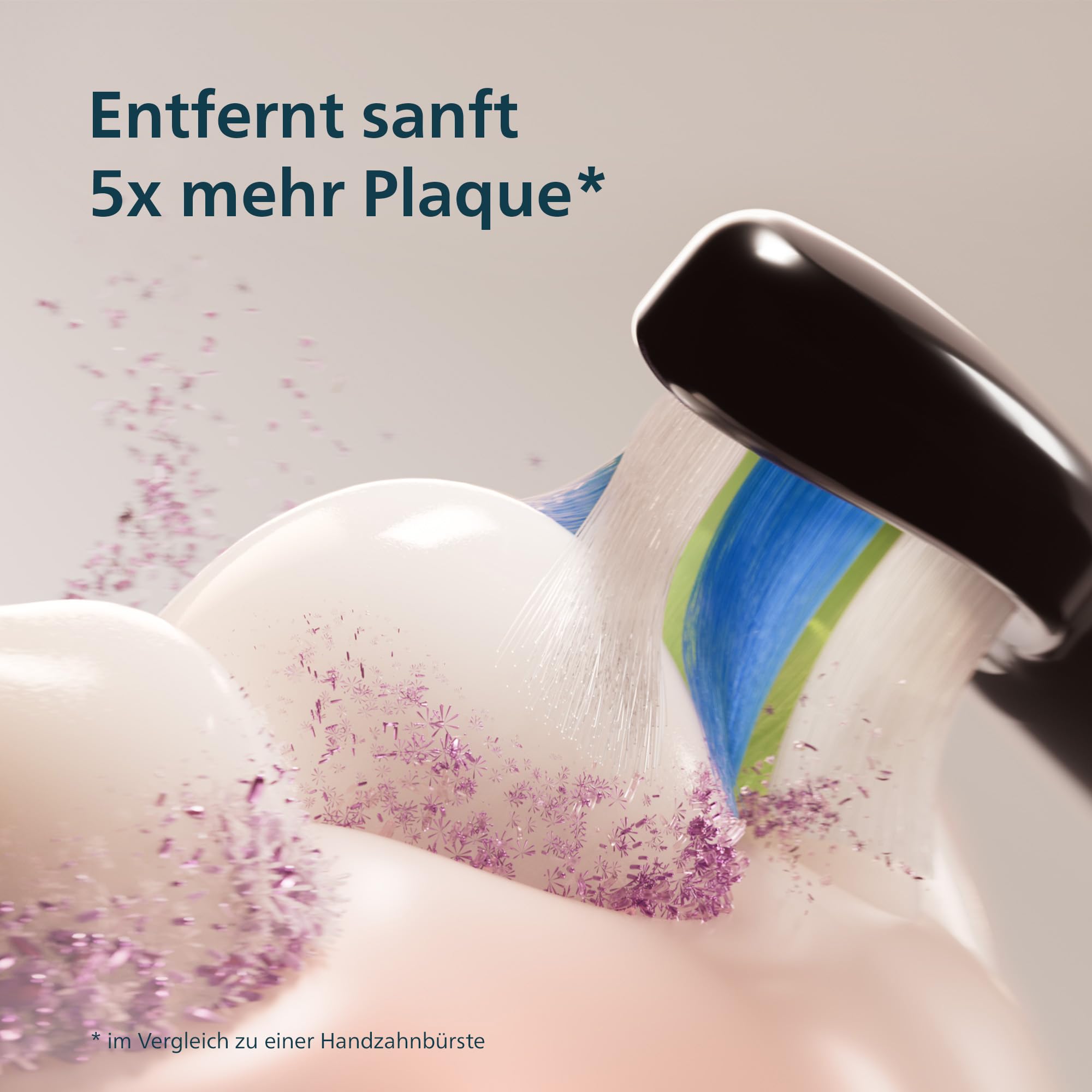 Philips Sonicare Series 3100 Elektrische Zahnbürste – Schallzahnbürste mit Drucksensor, 3 Intensitätsstufen, EasyStart, SmarTimer, 14 Tage Laufzeit, Reiseetui, Schwarz, HX4034/22, [Neu]
