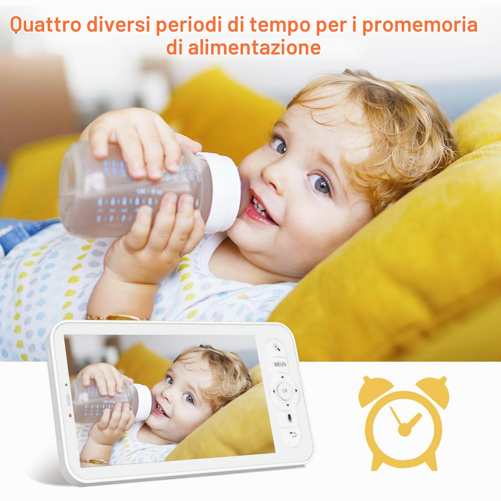 ARENTI Baby Monitor WiFi 5G, Telecamera per Bambini a Doppia Banda 2.4G e 5G, HD da 4 MP per Video Cristallini, Anti-interferenza e Trasmissione più Veloce, Audio a 2 vie, Visione Notturna