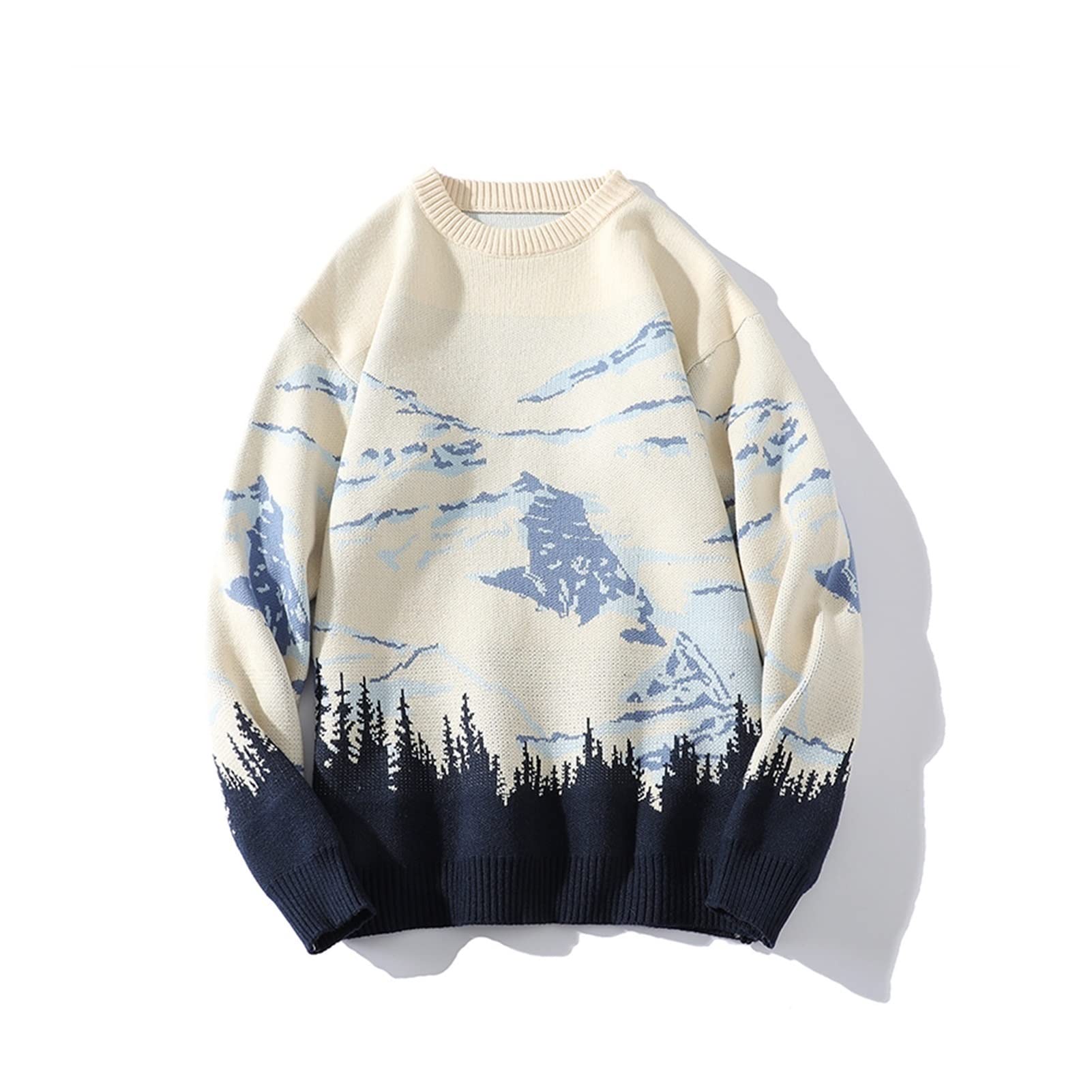 Miękki dzianinowy sweter męski odzież zimowy sweter męski oversize sweter koreańska moda okrągły sweter harajuku ubrania smukły sweter (kolor: C, rozmiar: 6XL)