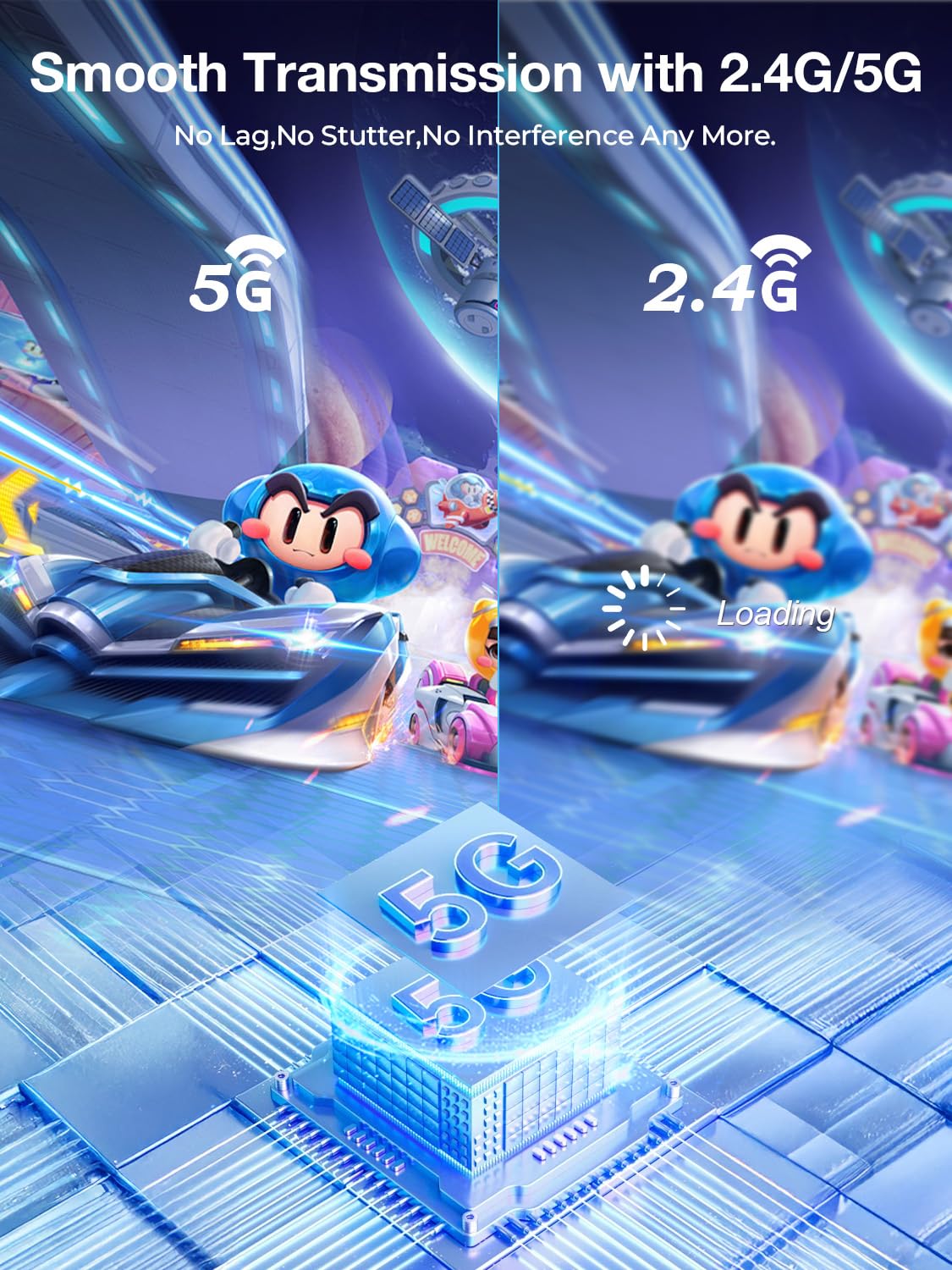 Adattatore HDMI Wireless, Dongle HDMI Wireless Miracast 1080P, Adattatore Display HDMI Wireless Dual Band 5GHz/2.4GHz Compatibile con iPhone/Laptop/iOS/Android/Windows, Supporta Miracast/DLNA/Airplay