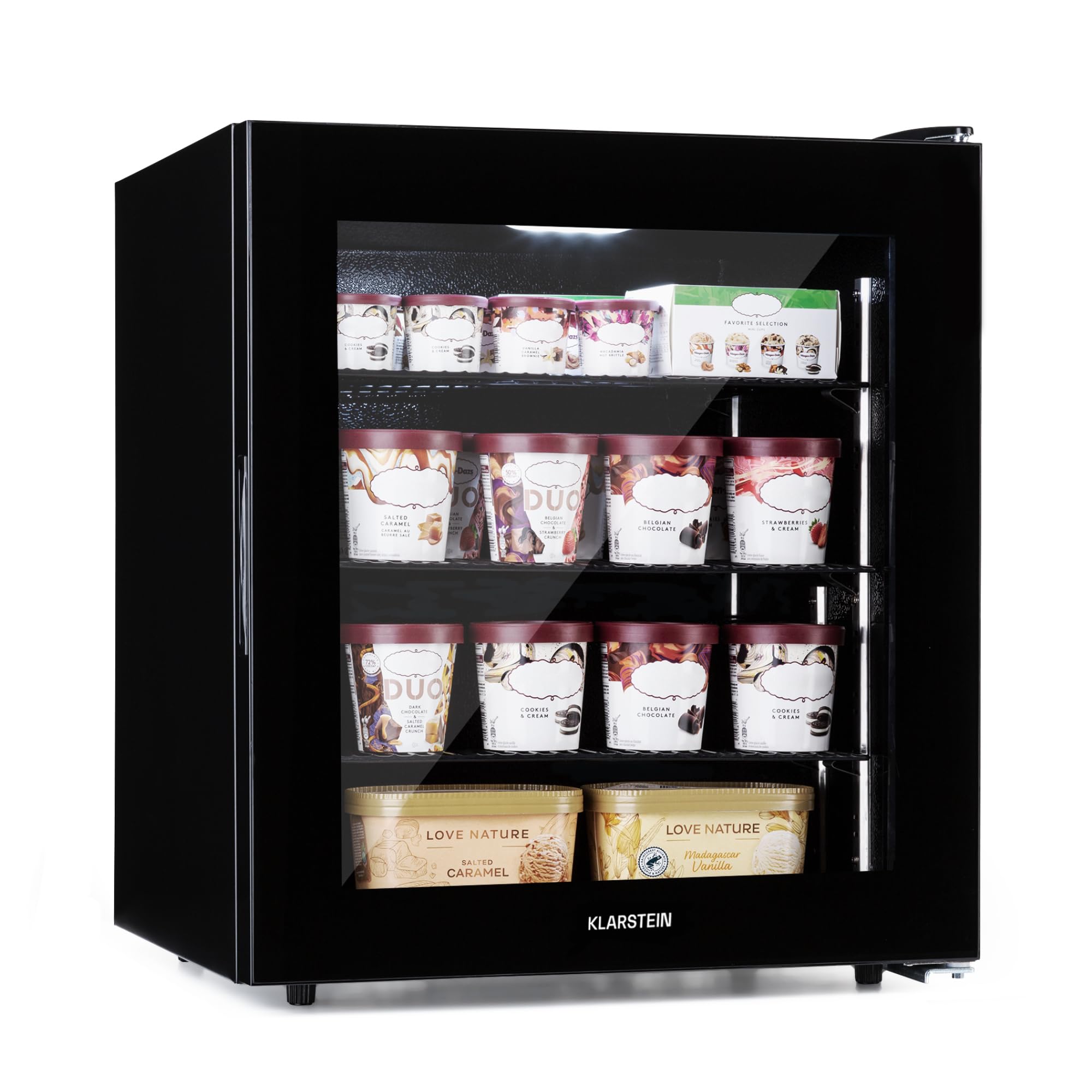 freezer klarstein iceage con vetro frontale 5 livelli regolabili
