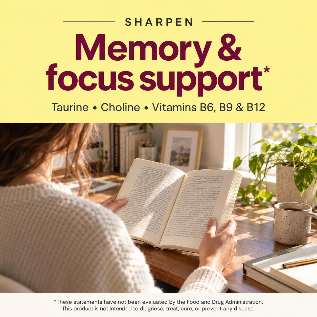 Tally Health Sharpen Memory & Focus with Taurine & Choline, 60 Capsules — Amazon image 2