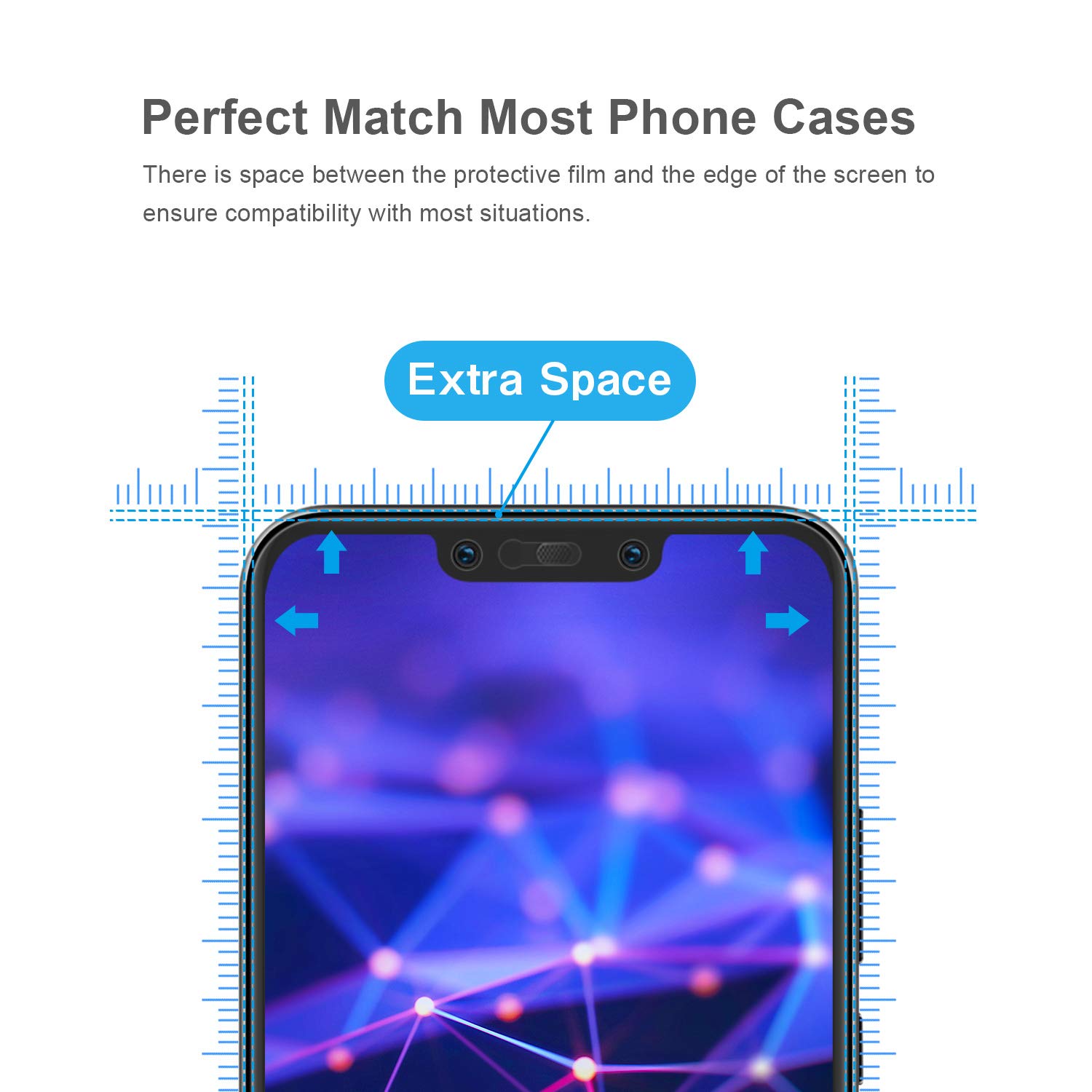RKINC 3 Pellicole In Vetro Temperato Per Huawei Mate 20 Lite E Honor Play - Durezza 9H, 0,33mm, Anti Graffio - copertina