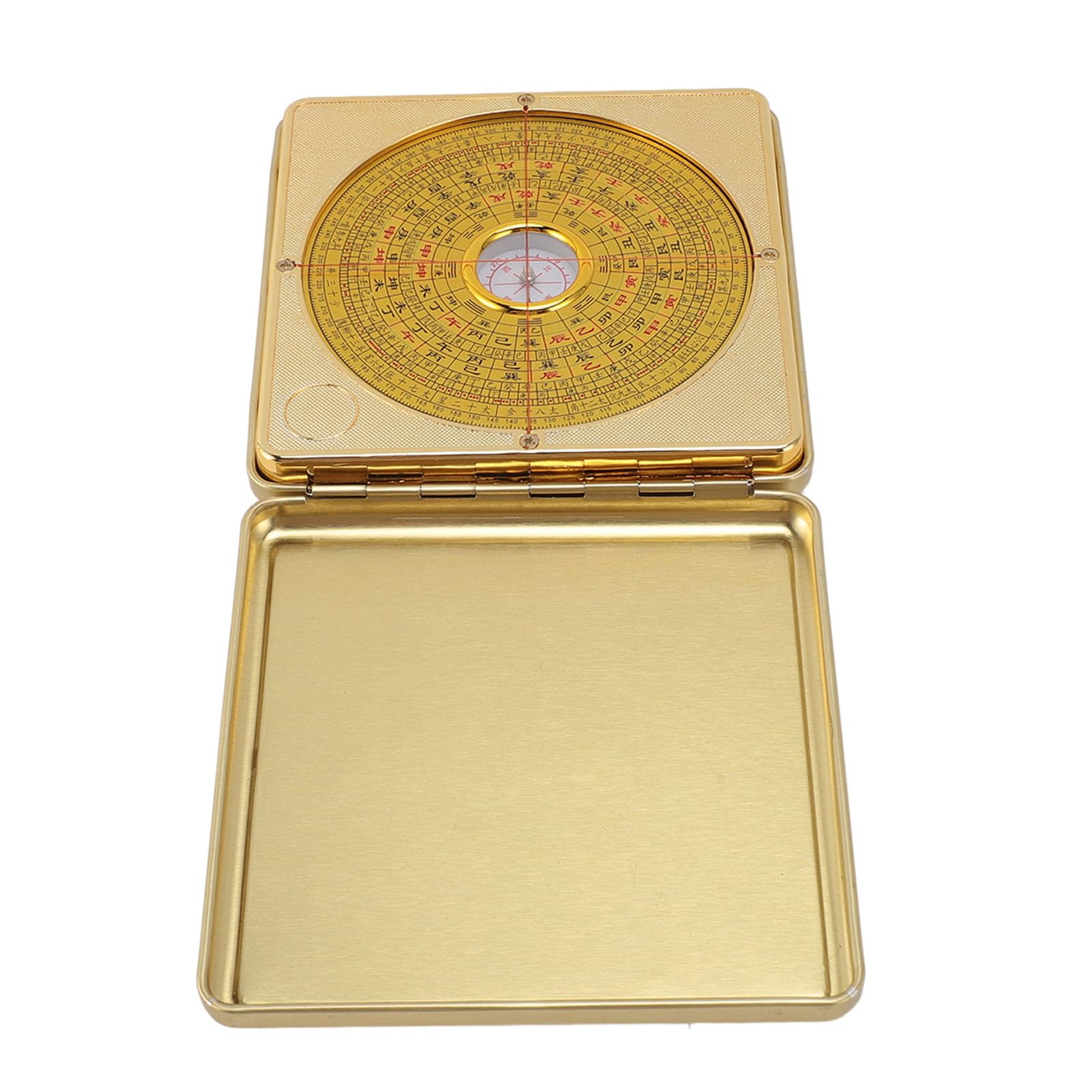 Fdit Iron Feng Shui Compass with Flipping Cover for Residential Feng Shui, Easy to Read Dial (L)