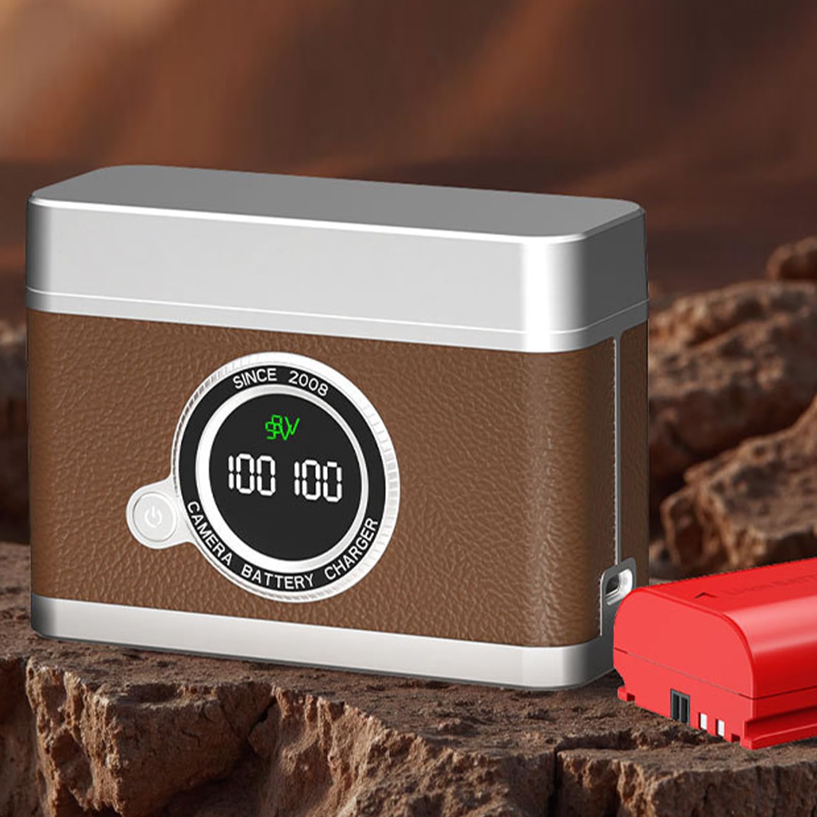 Blocco di ricarica rapida di tipo C, adattatore di ricarica rapida per batterie E6NH E6P, design a doppio slot, monitoraggio della tensione, dispositivo rapido