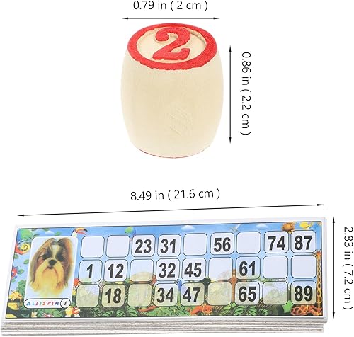 Miniatura 7 de VICASKY Russian Lotto - Juego de bingo de madera para adultos y familia, juego de tombola estilo soviético vintage, ideal para viajes, reuniones,
