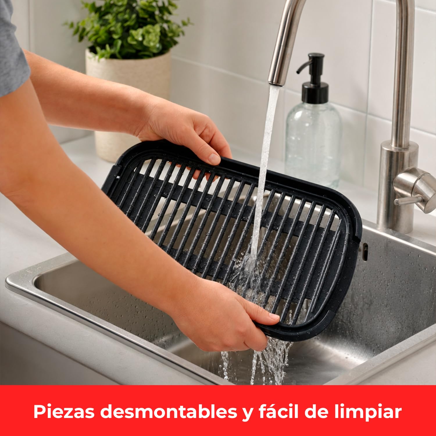 FAGOR SmokeLess Plancha de Asar Eléctrica XL 2000 W con Extractor de Humos