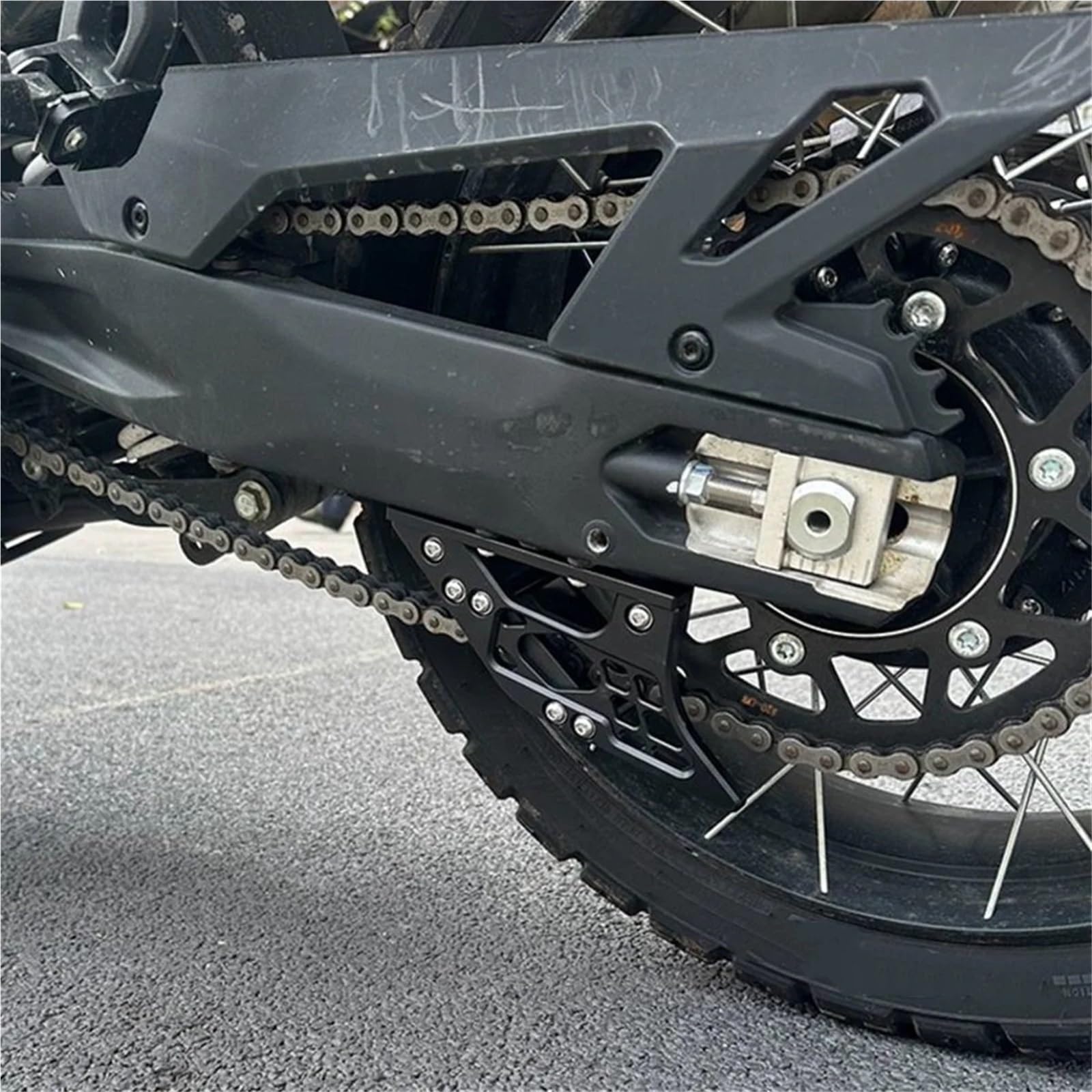 Roulette De Guidage De Chaîne Guide de bras oscillant de chaîne de moto 450MT MT450, curseur de protection de chaîne, accessoires (noir) garde de pignon