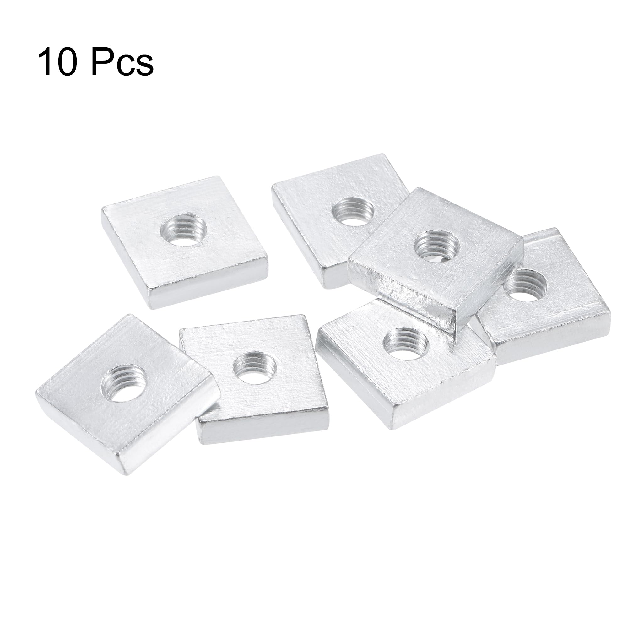 QUARKZMAN Dadi Quadrati, M5x14mmx4mm Zincati Metrici a Filettatura Grossa Assortimento Kit, 10 Pz