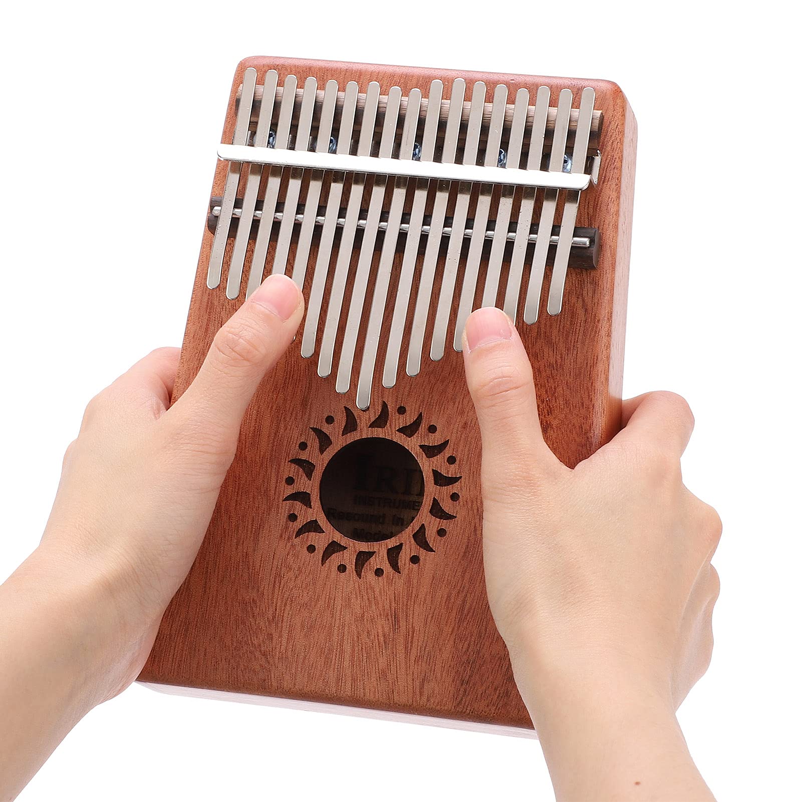 17-klawiszowy Fortepian na Palec Instrument Muzyczny Kalimba z Czystym Dźwiękiem Zawiera flanelową torbę ułatwiającą Przenoszenie i naukę