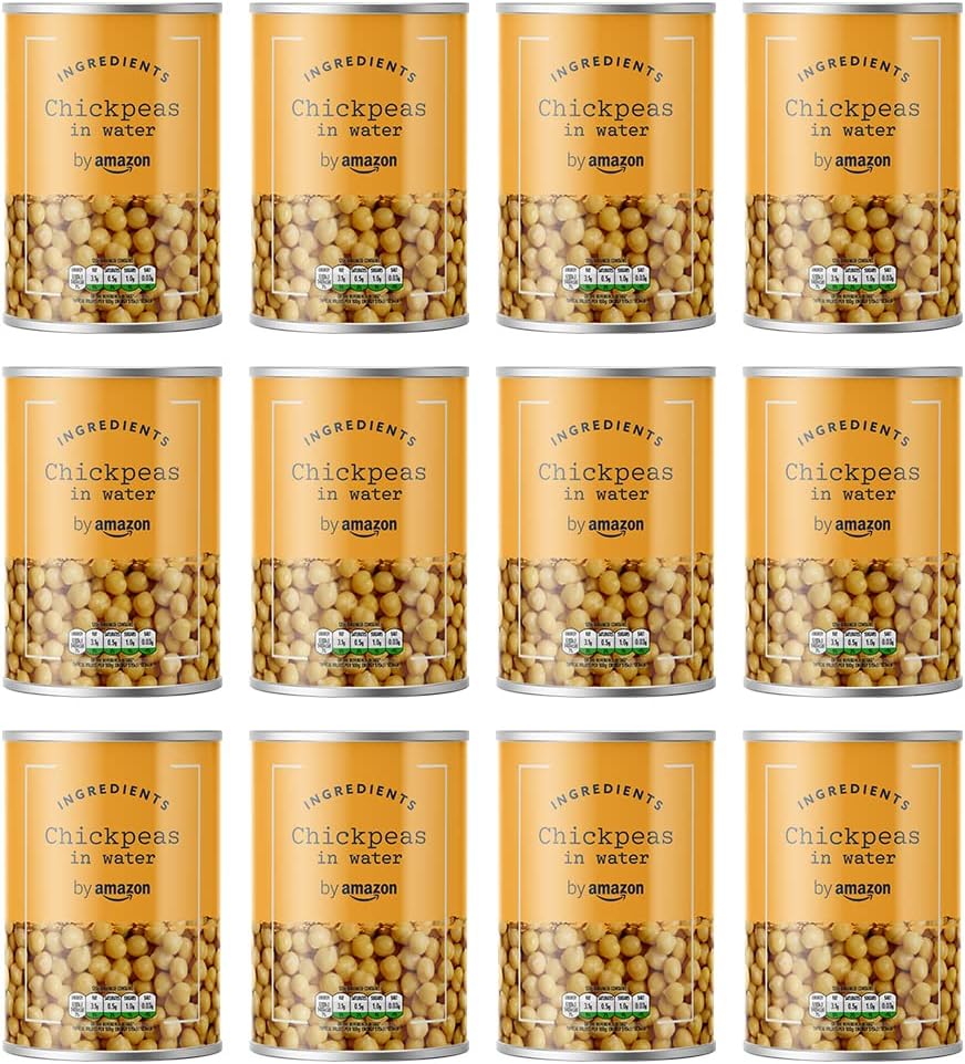 by Amazon Chickpeas in Water, 400g, Pack of 12