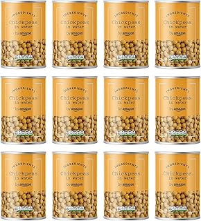 by Amazon Chickpeas In Water, 400g, Pack of 12