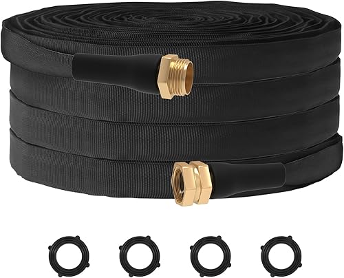 Manguera de jardín antitorcedura mejorada de 50 pies, flexible y resistente, ligera y resistente para exteriores, patio, césped, lavado de autos,