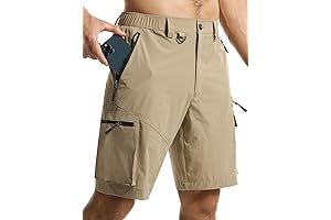 Surenow Men's Fishing Clothing Quick Dry Cargo Shorts