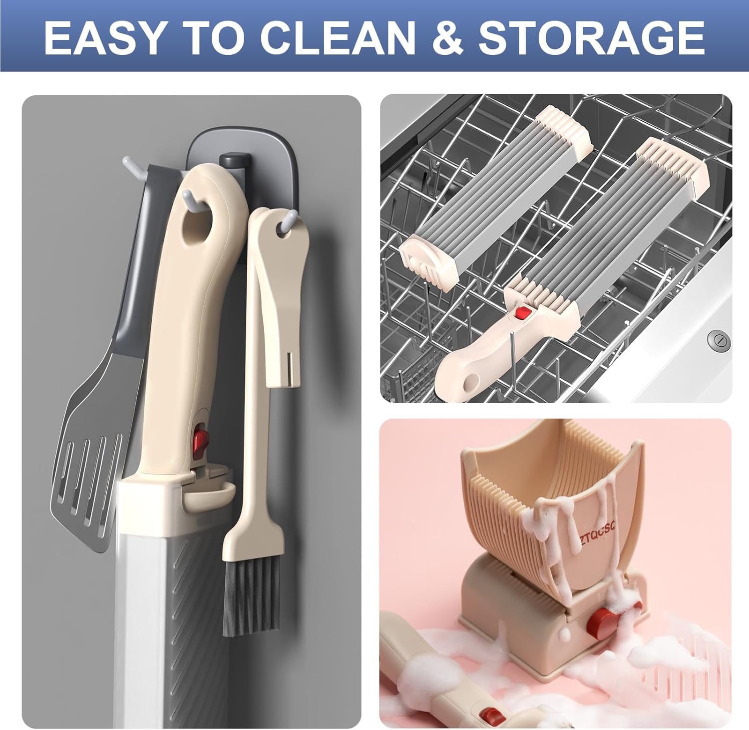 Meat Slicer for Fresh Raw Meat (Steady Grip), 17 in 1 Stainless Steel Cleaver Kitchen Knife, Slice, Shred, Chop, Meal Prep, Beef Pork Mutton for Cooking BBQ Hot Pot Meat Slicer -Pink