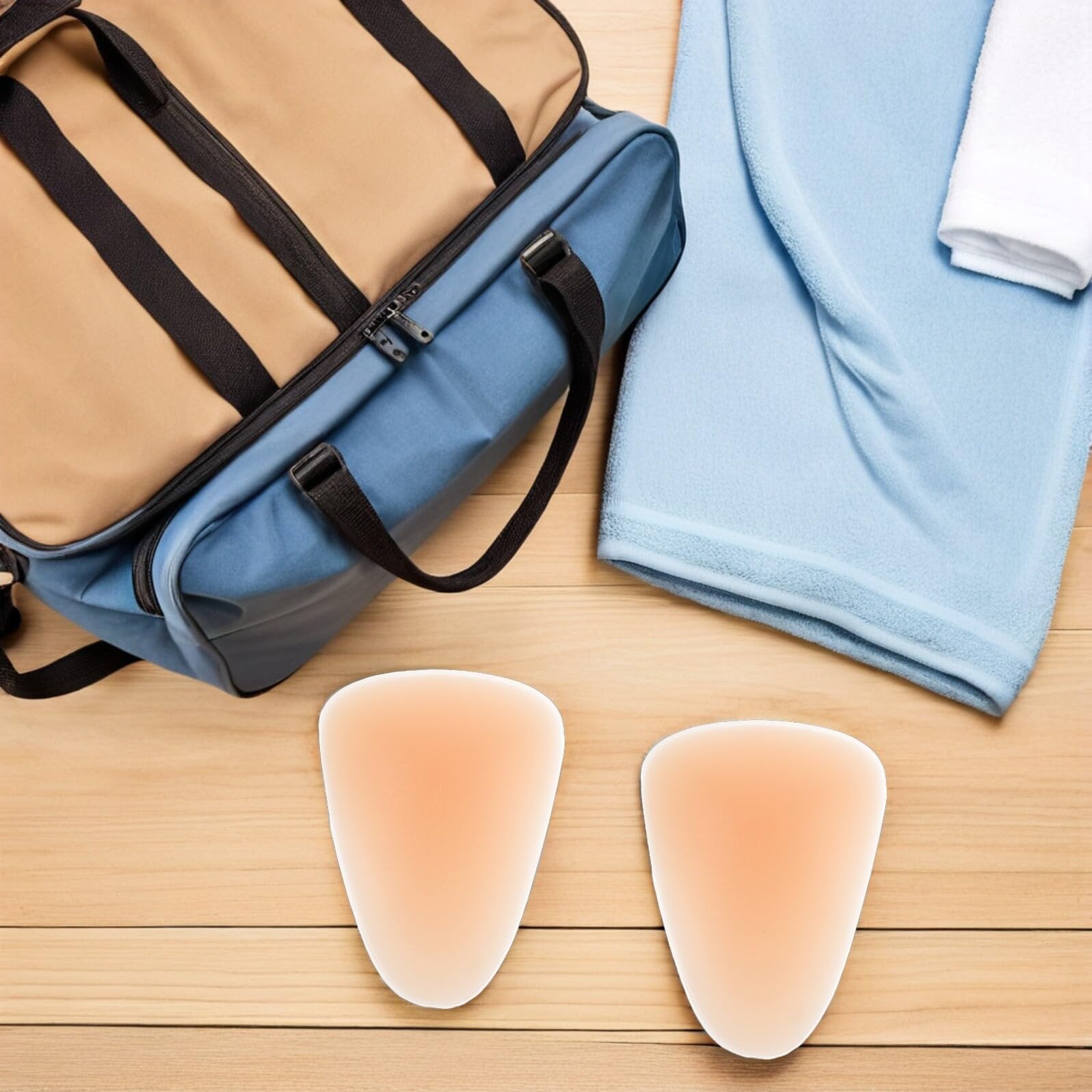 Kichvoe Ginocchiere per Protezione Ginocchio in Silicone Design Ergonomico 4 Pezzi Beige Piena Libertà di Movimento Unisex Perfette per Pattinaggio Indoor e Outdoor