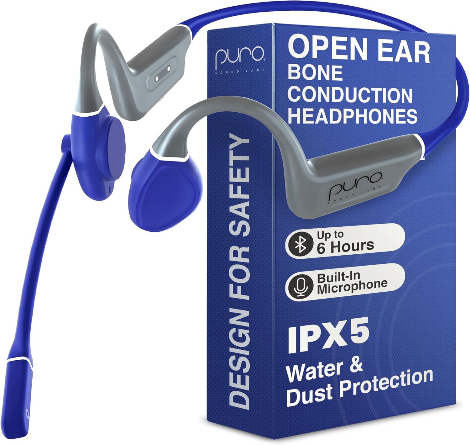 Puro Sound Labs PuroFlex Kids Bone Conduction Headphones – Bluetooth 5.3 Wireless, Volume Limited with Built-in Mic, Ideal for School, Running & Sports, IPX5 Waterproof Kids Open Ear Headphones, Teal