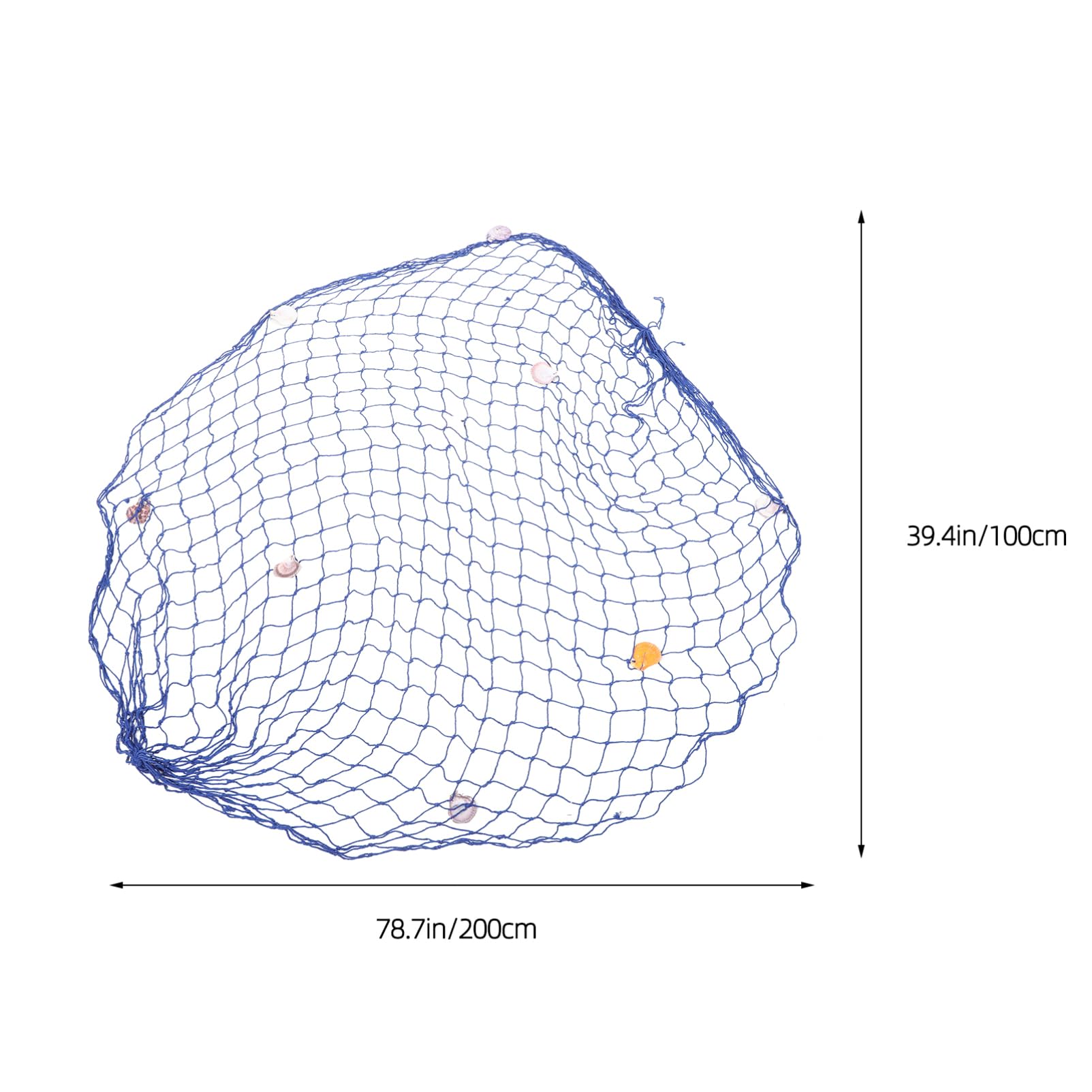 BESPORTBLE Mediterranean Style Fish Net Photo Wall Decorative Wall Hanging Nautical Decor Ocean Themed Bright and Fade Resistant