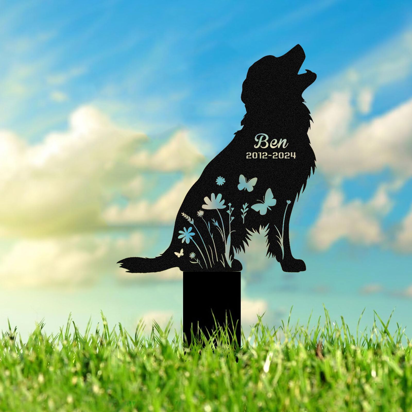 CCZUIML Pet Memorial Graves Markers for Dogs Cats,Dog Grave Markers Outdoor,Pet Tombstone,Gifts Graveyard Remembrance Graveside Burial Stake for Pet Owner
