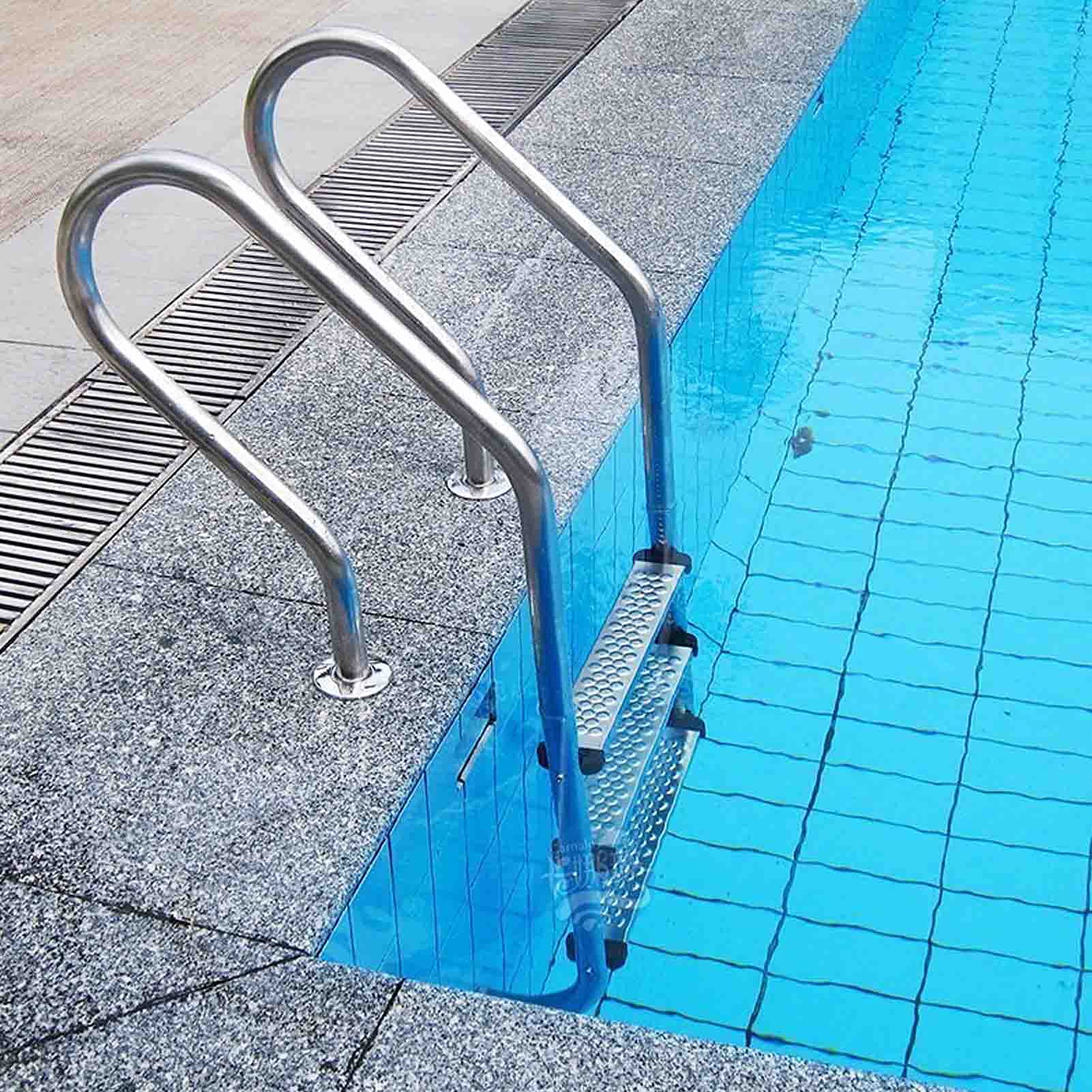 Échelle de piscine à 3 marches avec marches antidérapantes de sécurité