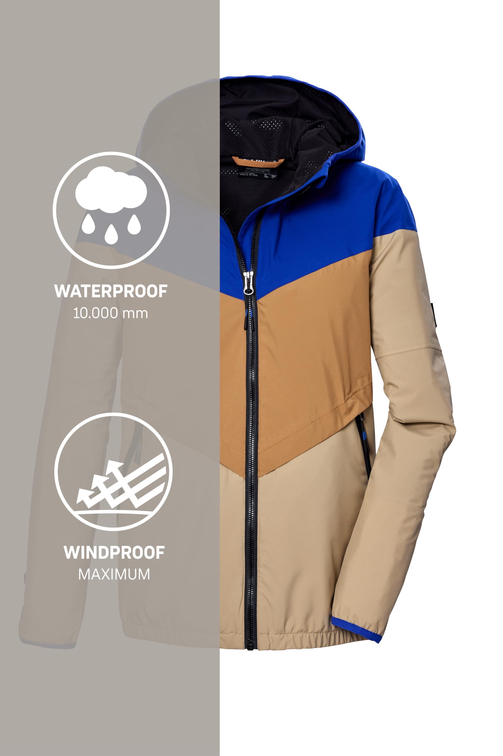 Killtec Kos 93 Bys Jckt Chaqueta funcional/chaqueta impermeable con capucha Niños