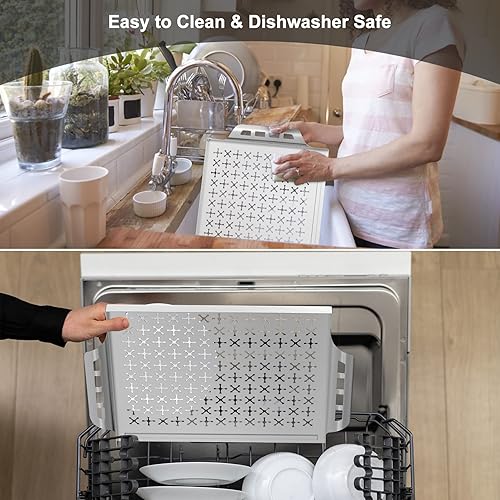 Miniatura 6 de Skyflame Cestas de parrilla de acero inoxidable para parrilla al aire libre, carne gruesa, filete, camarón, picar, verduras con asa, accesorios para