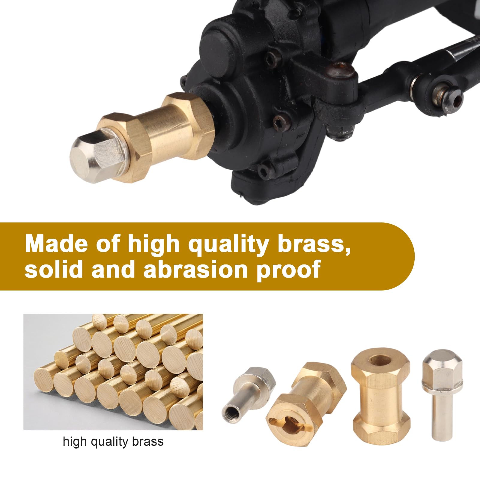 RC Hex Adapter Set - 12mm Für 1/10 Crawler Axial SCX10 III