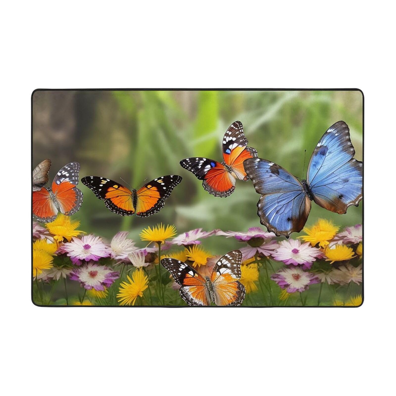 Tapis moderne en peluche courte doux lavable antidérapant salon chambre