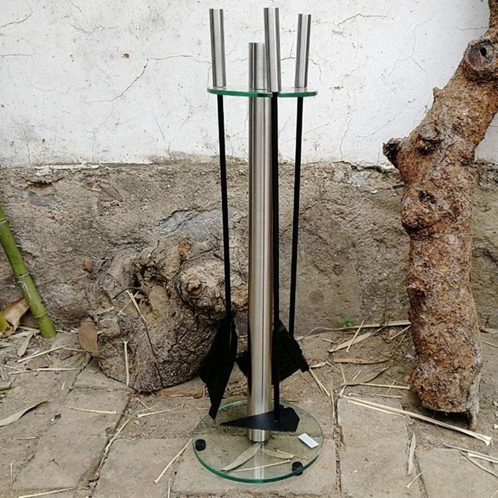 FOLDING Fireplace Screen 4 Pieces Fireplace Tools Sets Wrought Iron Fire Place Tool Set and Indoor Tools Iron Log Holder for Home Office& Shop Ensures Long-Lasting Use