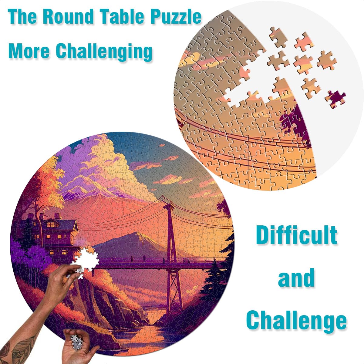 1000 Teile Puzzle Rund – Weltraum-Motiv, 67,5 Cm Durchmesser – Herausforderndes Puzzle Für Erwachsene & Kinder