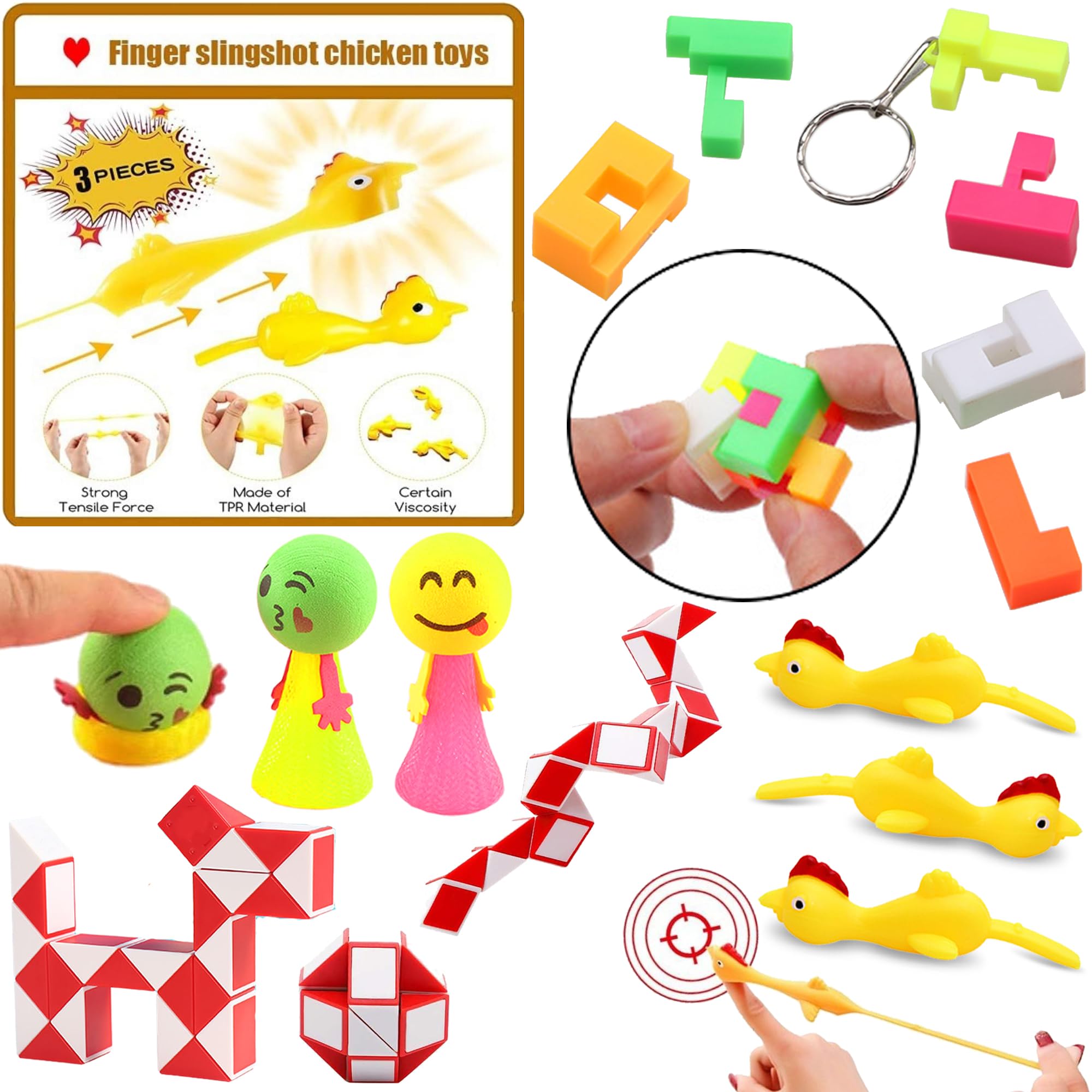 Chennyfun Fidget Toys Set Kit de Juguetes Sensoriales, 27PCS Juguetes Antiestrés, Juguetes Aliviar el Estrés con Cubo Infinito, Twisty Magic Ruler