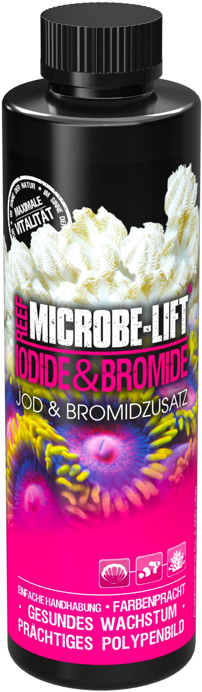 MICROBE-LIFT Iodide & Bromide – jod i dodatek bromidowy w jakości premium do każdego akwarium wody morskiej, bardzo wydajny, 236 ml