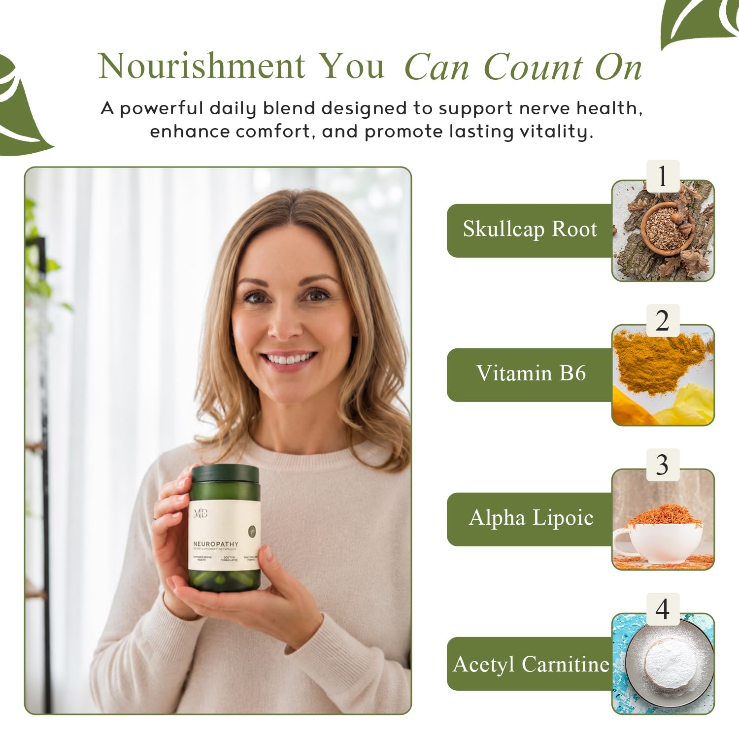Neuropathy Supplement with Alpha Lipoic Acid & B Vitamins, 30 Capsules — Amazon image 4