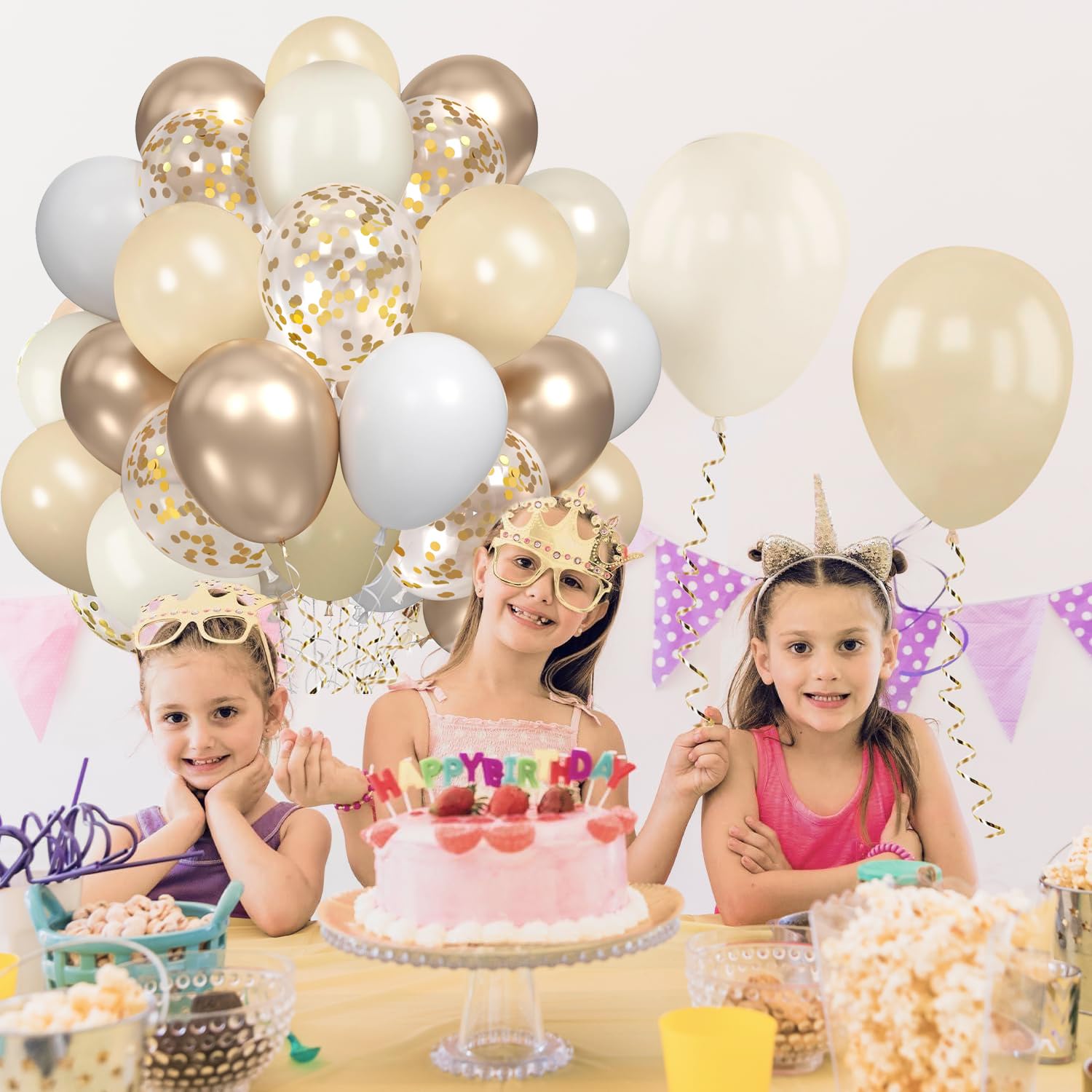 Glam Tan Rosé Latex Ballonnen Champagne Goud 50 Stuks - La Rosa Princesa