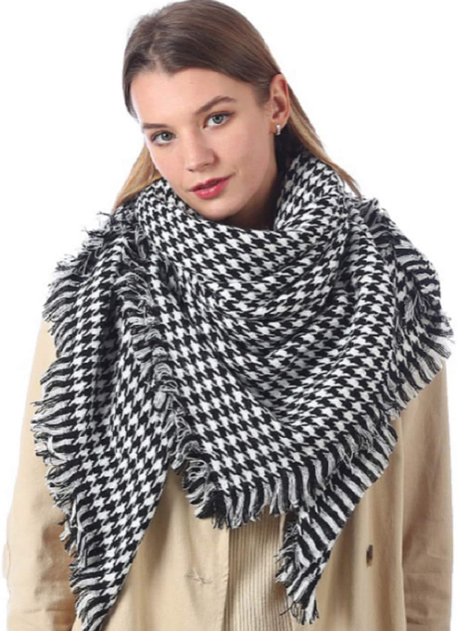 Plaid Scarf Soft Warm Tartan Shawl Cape Blanket Scarves Fashion Wrap