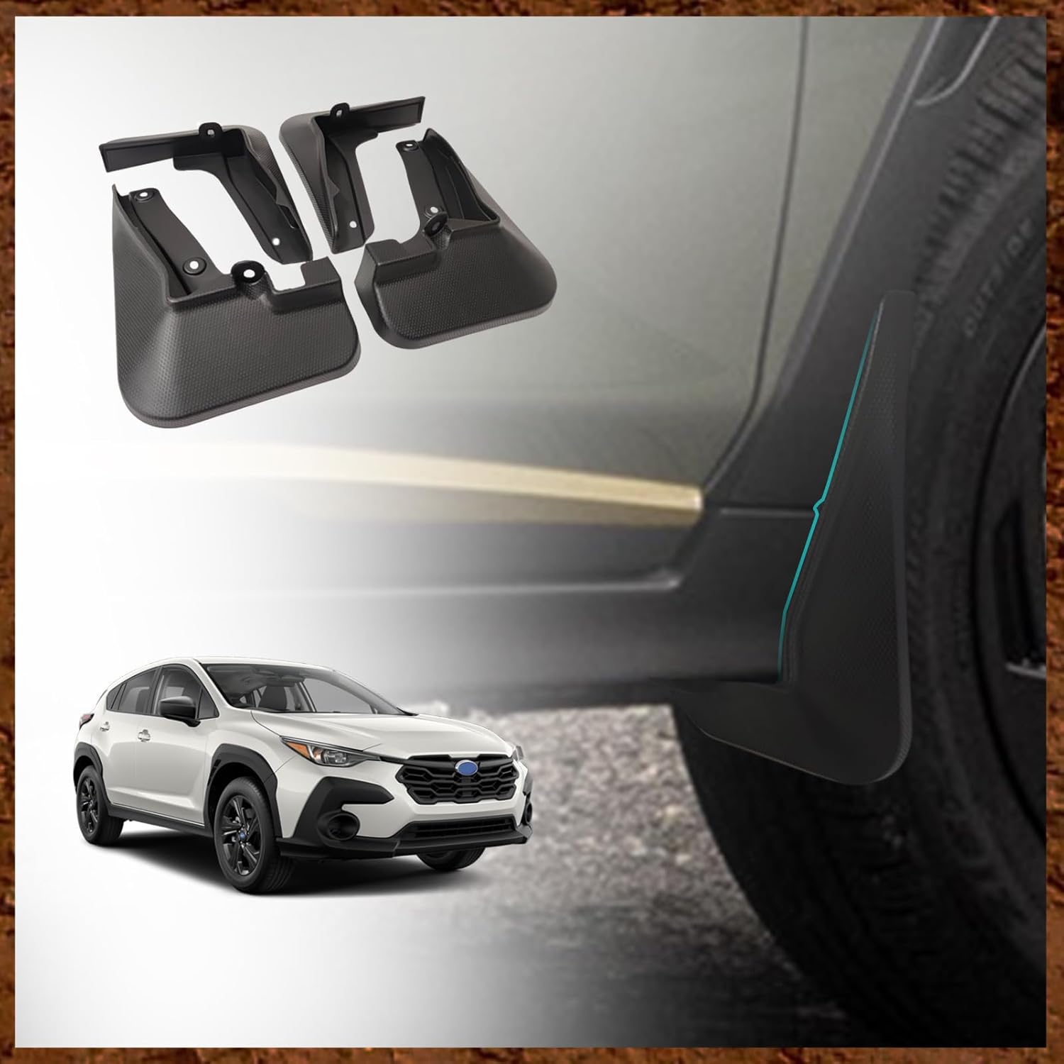 Muslogy for Crosstrek 2024 Mud Flaps Splash Guard Front and Rear 4PC