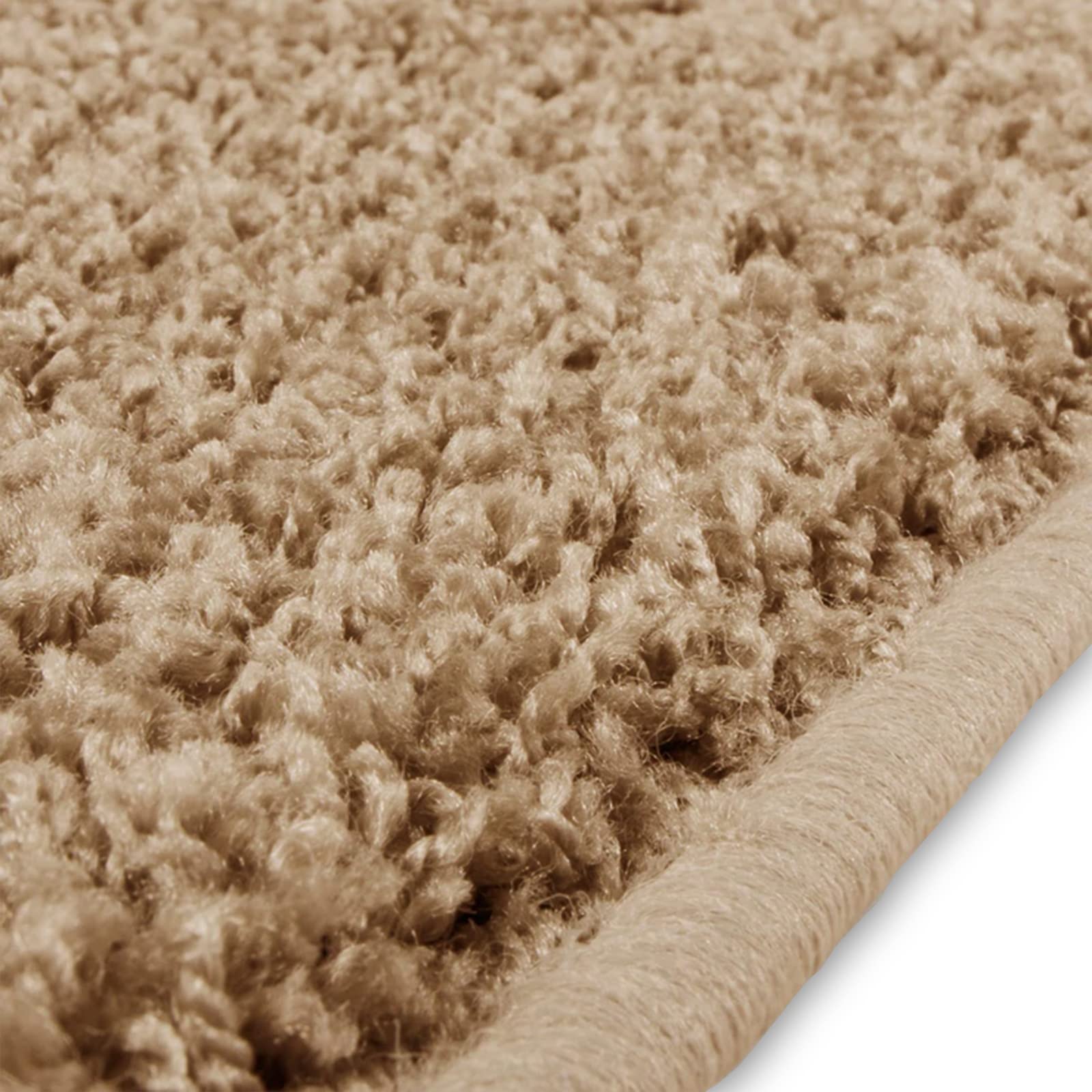 Shaggy-Bettumrandung Sphinx - 3-teiliges Läufer-Set für das Schlafzimmer - Hochflor Bettvorleger in vielen Farben (B: 67 cm | L: 1 x 240 cm + 2 x 140 cm, Beige)